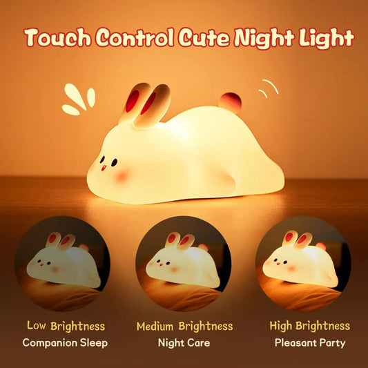 Cute LED Touch Rabbit Lamp