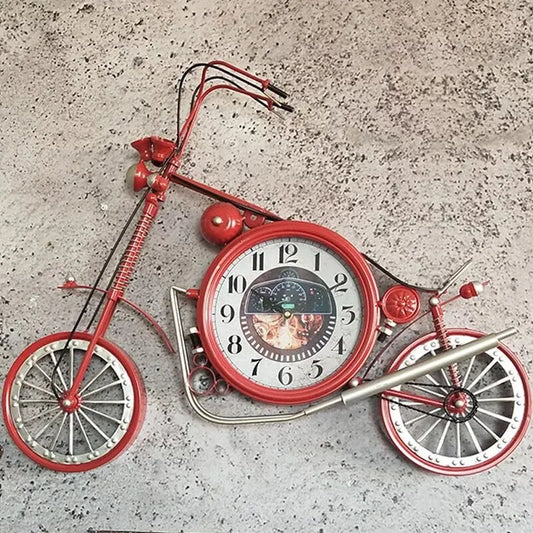 Iron Motorcycle Wall Clock