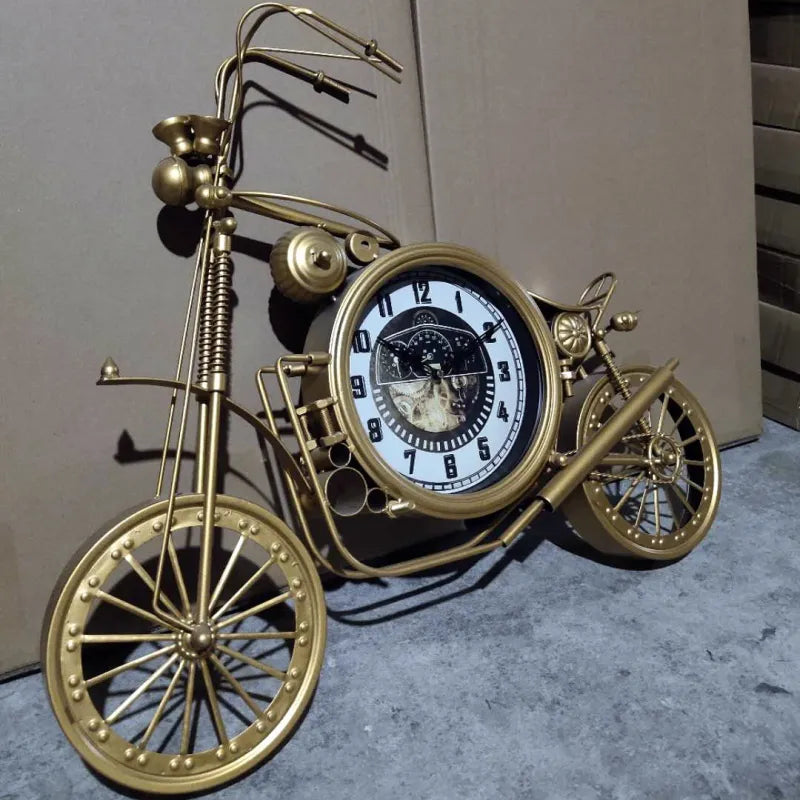 Iron Motorcycle Wall Clock